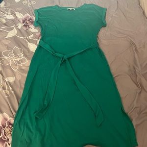 Green Loft Tie Waist Dress